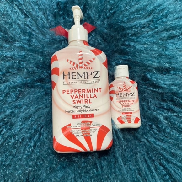 Hempz x 2 Peppermint Vanilla swirl 500 ML & 66 ML Christmas Scents - Picture 2 of 2